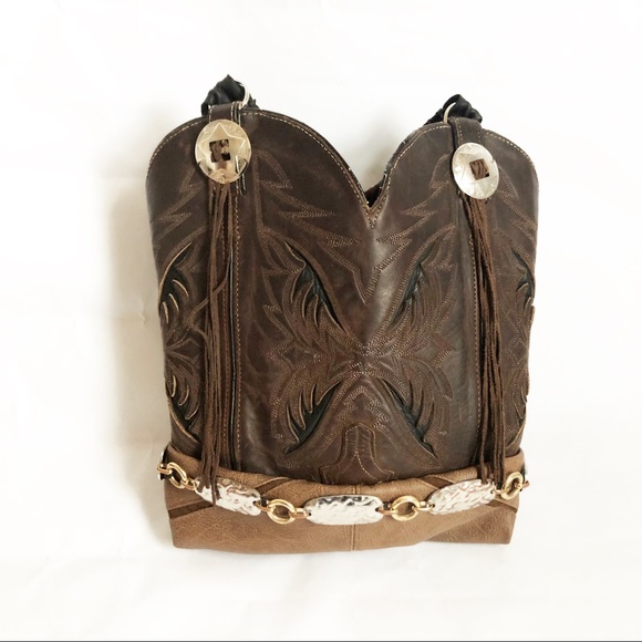 lmbootbags Bags Tooled Leather Handmade Brown Cowboy Boot Bag Poshmark
